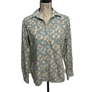 Walls Authentic Ranch Wear Women’s Western Shirt Medium Pearl Snap Cowgirl Ranch